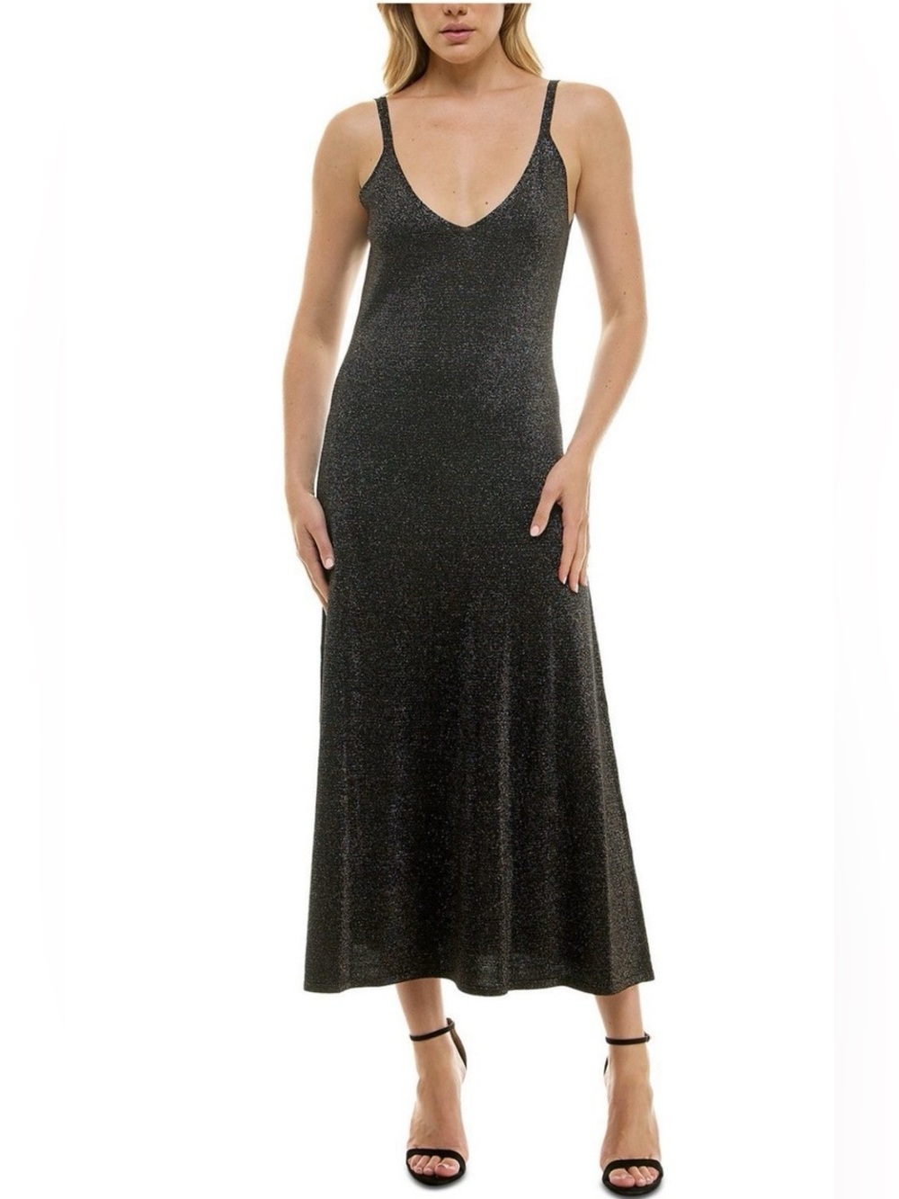 NWOT!! Taylor - Sparkle Maxi Dress in Glittery Black - Size 1X